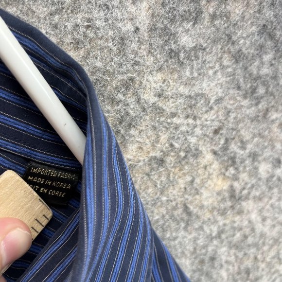 Bugatchi Shirt Men Large Adult Blue Casual Button Down Outdoors Dress Pockets - Picture 8 of 12